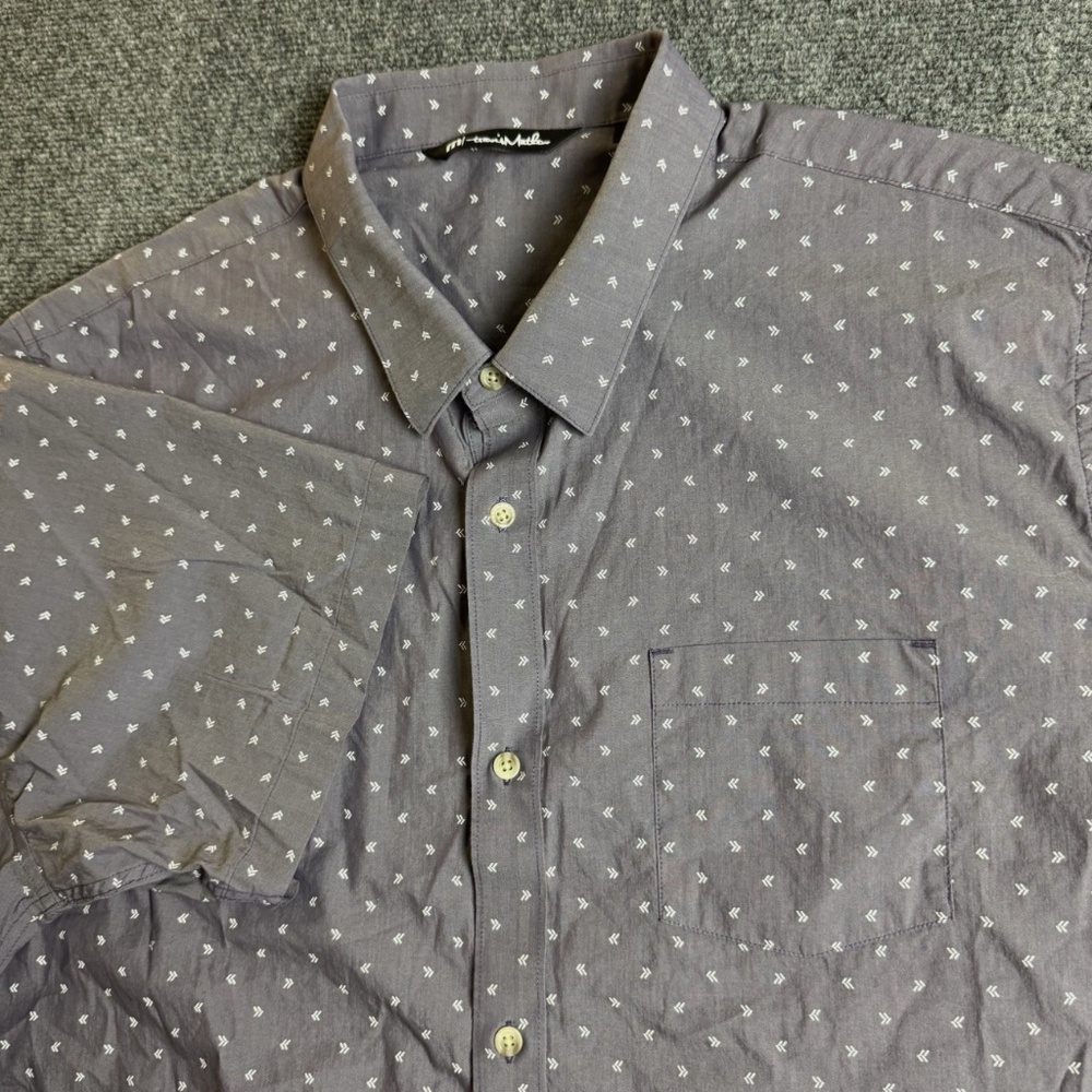 Travis Mathew Men's Golf Short Sleeve Geometric Button Up Size XXXL